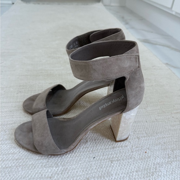 Jeffrey Campbell Shoes - Jeffrey Campbell tan suede heels sz 10